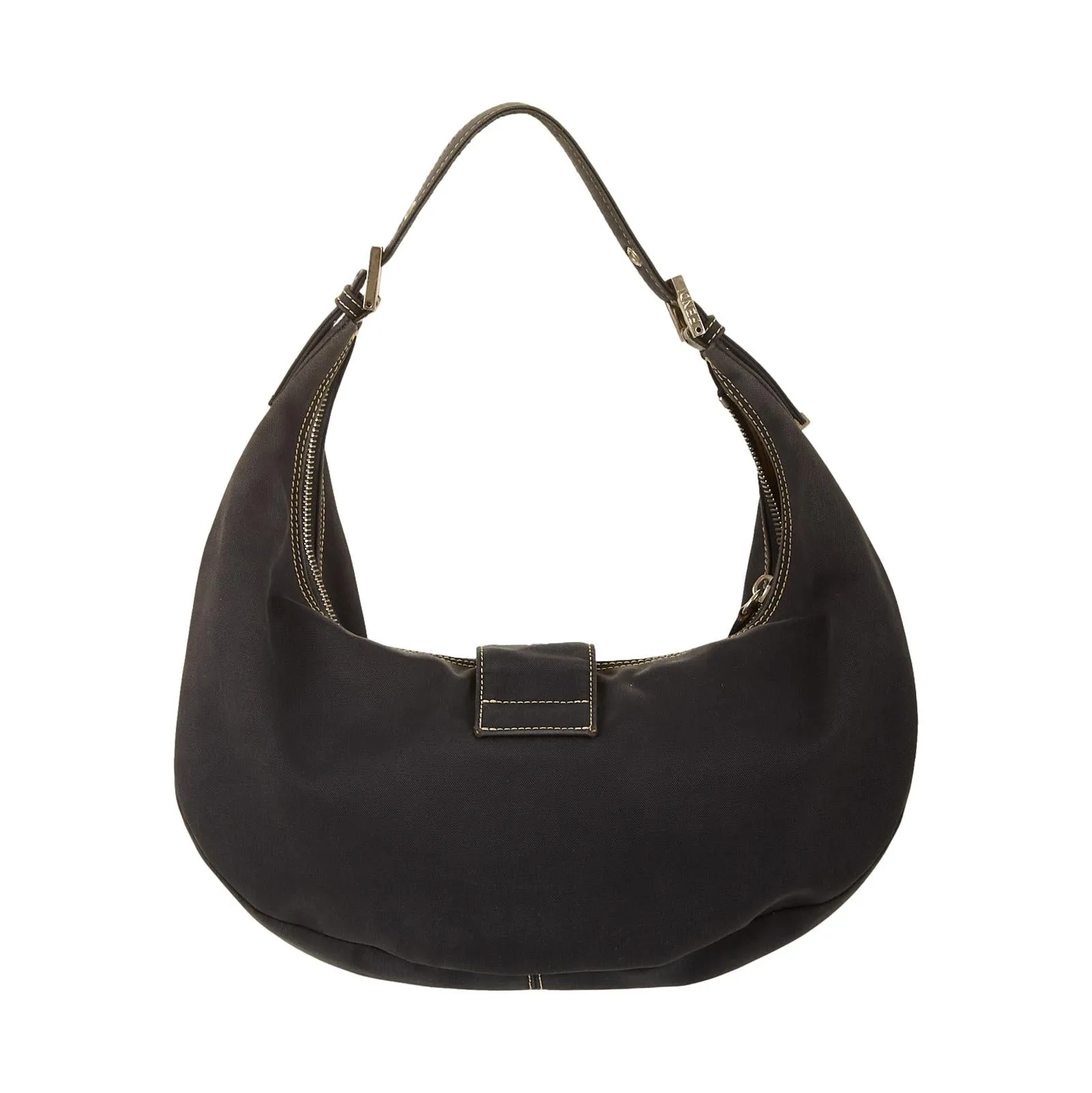 Fendi Navy Logo Shoulder Bag