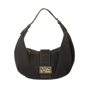 Fendi Navy Logo Shoulder Bag