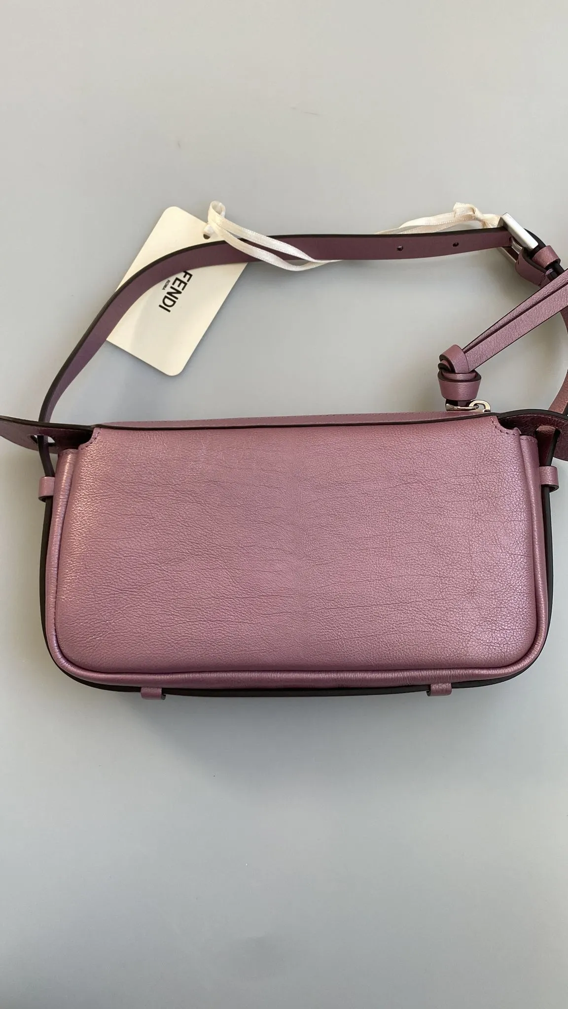 Fendi Pink Metallic Simply Fendi Mini Bag