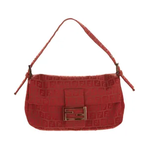 Fendi Red Logo Baguette