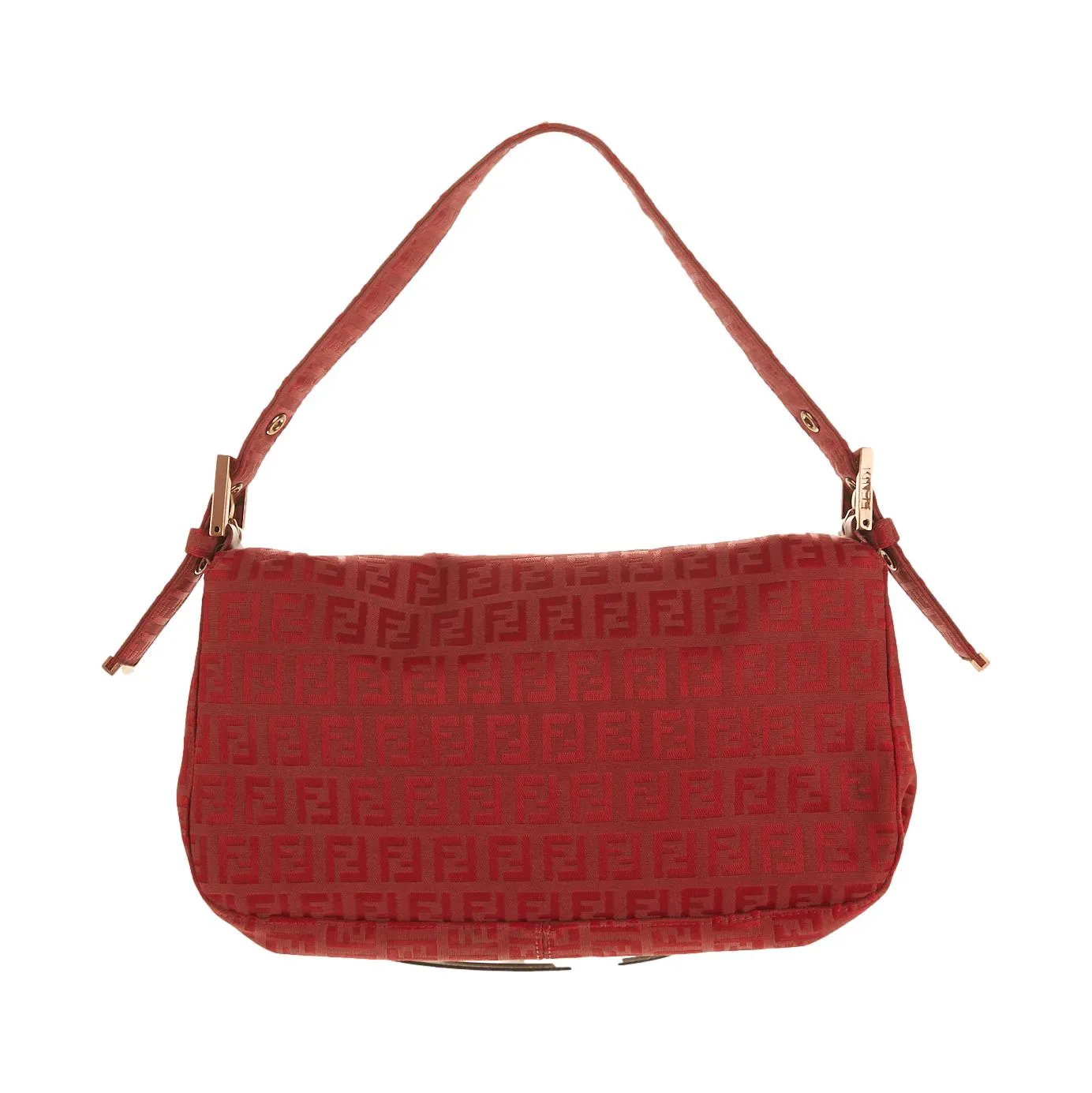 Fendi Red Logo Baguette