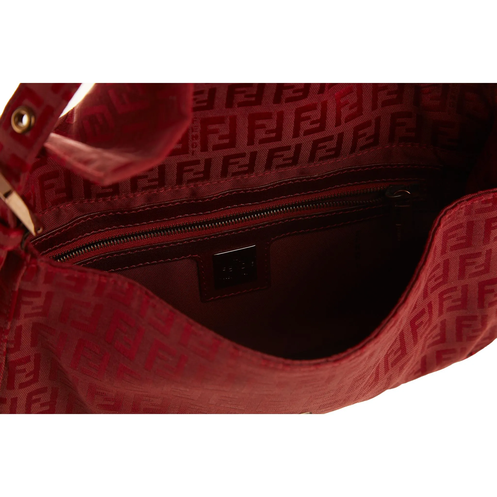 Fendi Red Logo Baguette