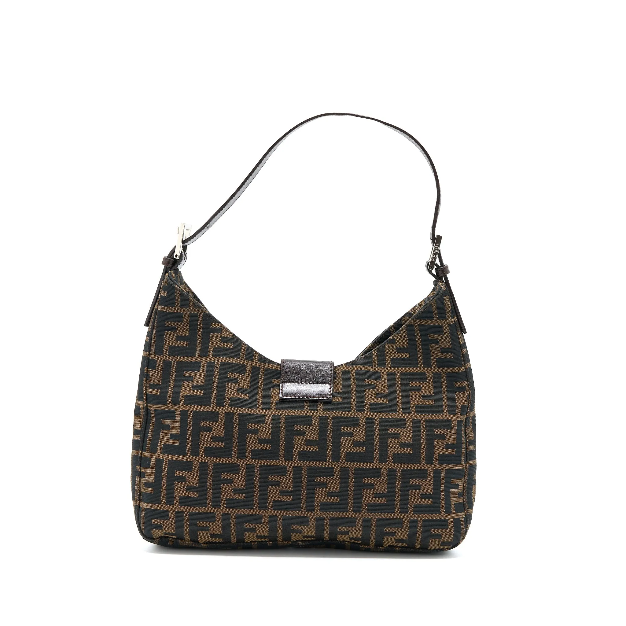 Fendi Vintage Zucca Shoulder Bag Canvas SHW