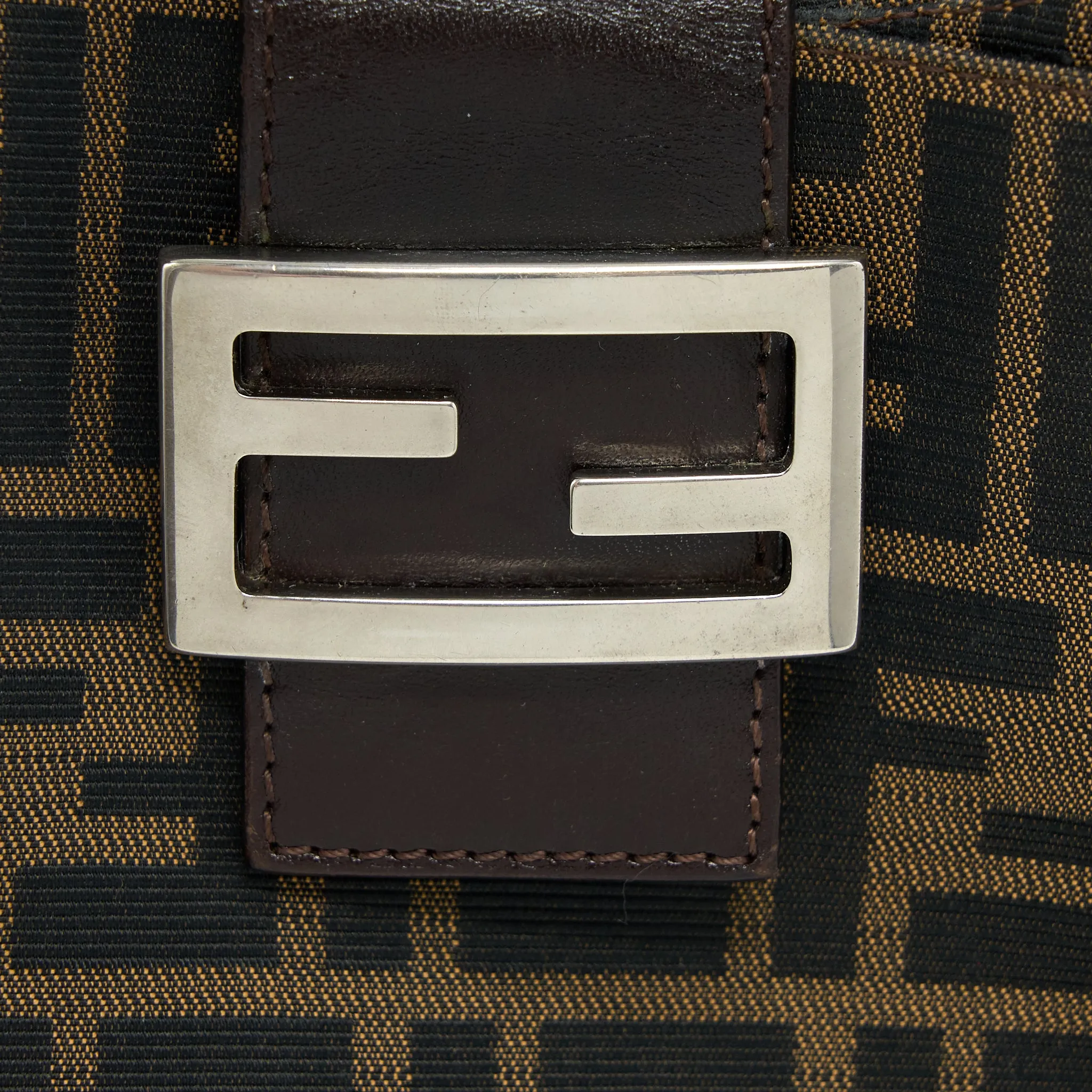 Fendi Vintage Zucca Shoulder Bag Canvas SHW