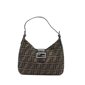 Fendi Vintage Zucca Shoulder Bag Canvas SHW