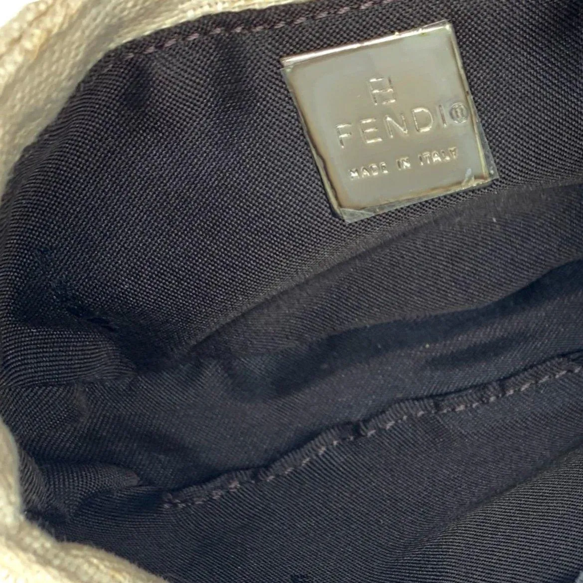 Fendi White Monogram Mini Croissant Bag