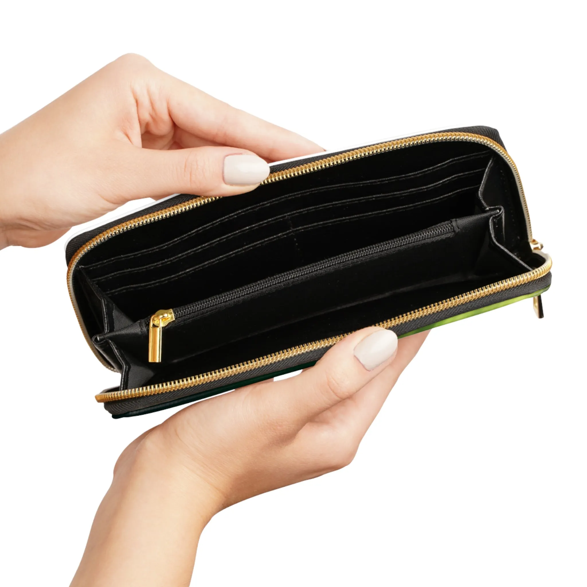 Floral Zipper Wallet - Elegant Orchid Design for Stylish Essentials