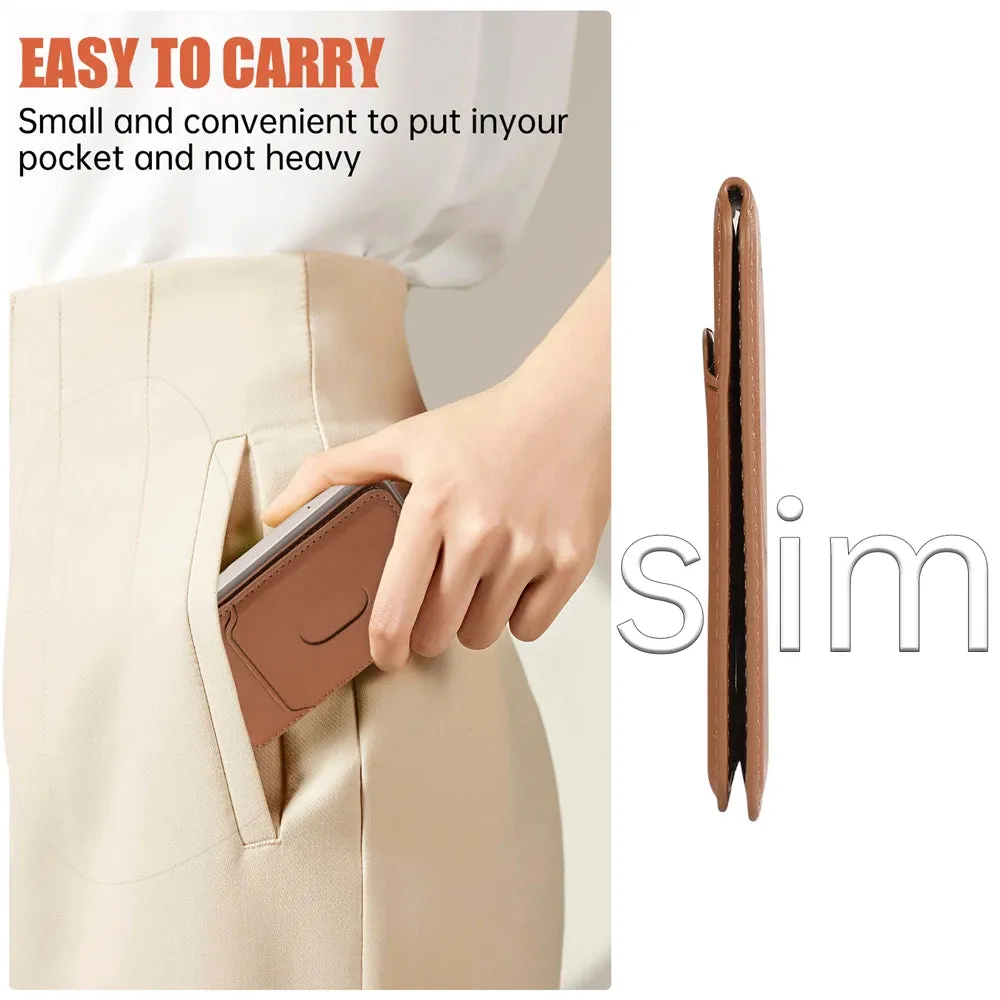 Folding Leather MagSafe® Wallet for Apple iPhone & Samsung Phone
