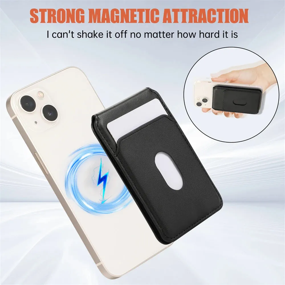 Folding Leather MagSafe® Wallet for Apple iPhone & Samsung Phone
