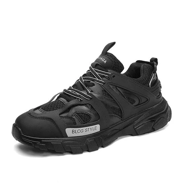 Four seasons New men's Chunky Sneakers Basket men Casual Platform Shoes Canvas male Trainers Dad Shoes High Top Sneakers