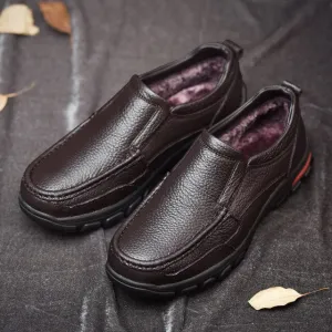 Genuine Leather Men's Business Shoes Size 38-48 Fashion Handmade Men Formal Flats High Quality Male Moccasins Snow Boots