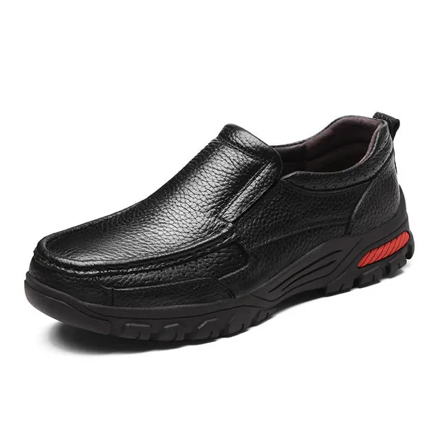 Genuine Leather Men's Business Shoes Size 38-48 Fashion Handmade Men Formal Flats High Quality Male Moccasins Snow Boots