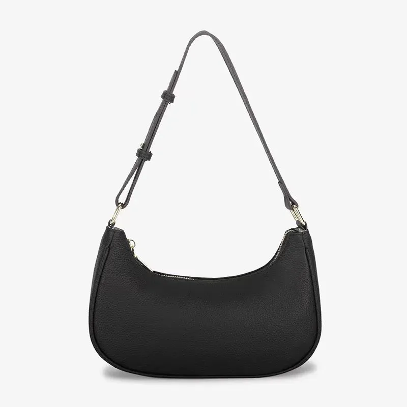 Genuine Leather Underarm Purse New Design Shoulder Bag Crescent-Shaped Handbag