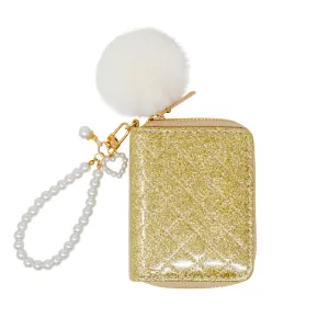 Gold Pearl Strap Wallet