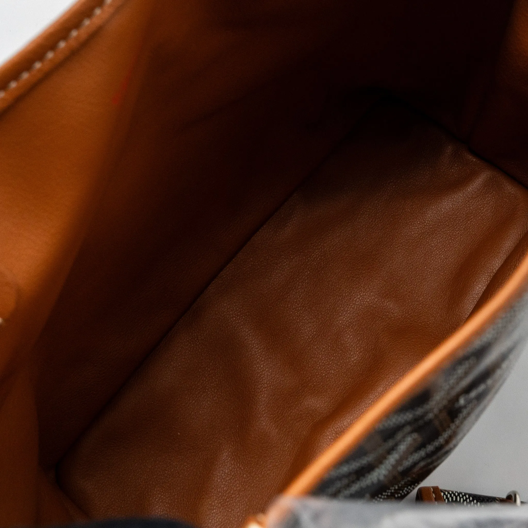 Goyard anjou mini reversible tote bag goyardine canvas / leather brown / multicolor