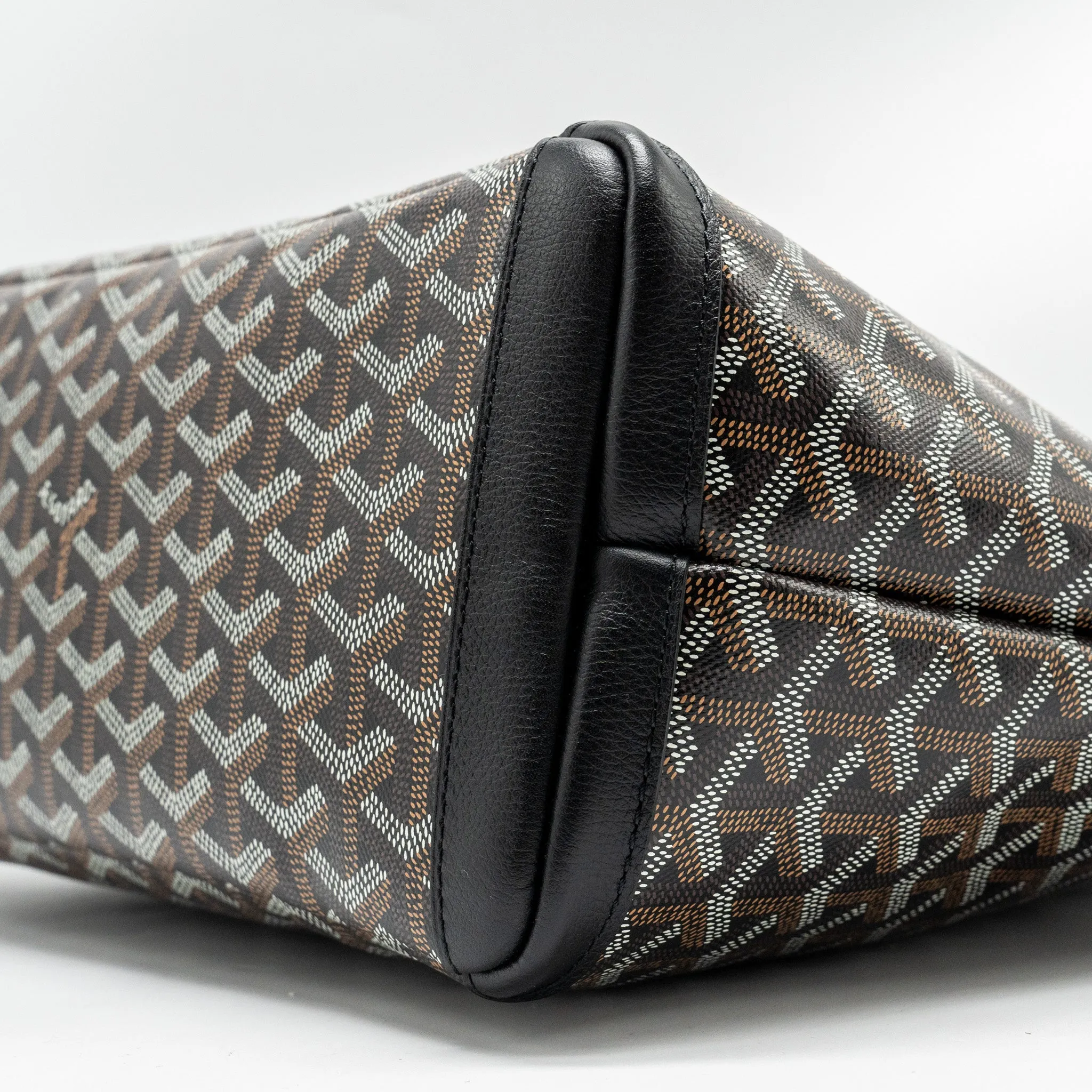 Goyard Artois PM Tote Bag Goyardline Canvas Black SHW