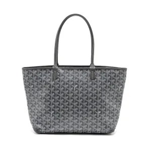 Goyard Artois Tote bag goyardline canvas / calfskin grey SHW