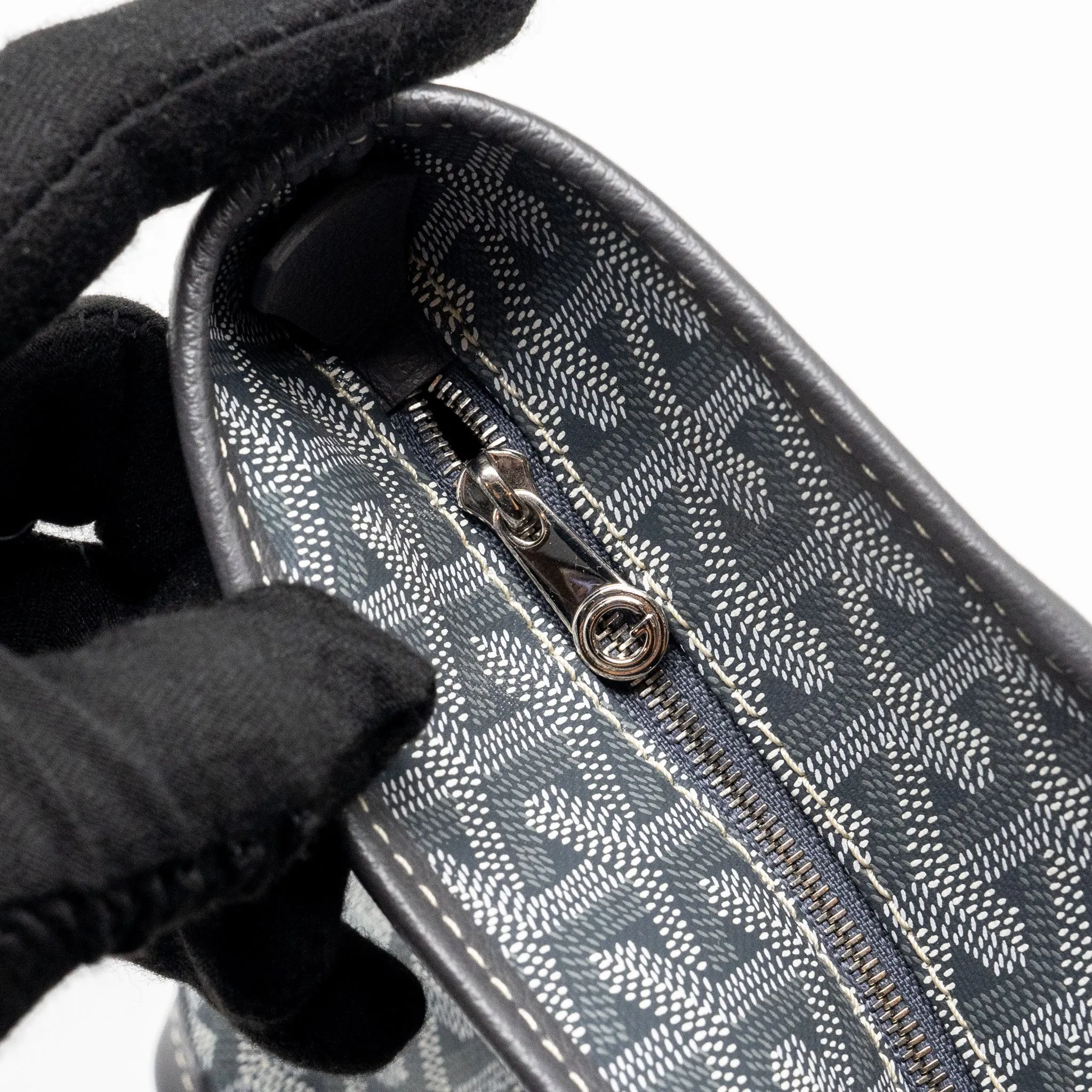Goyard Artois Tote bag goyardline canvas / calfskin grey SHW