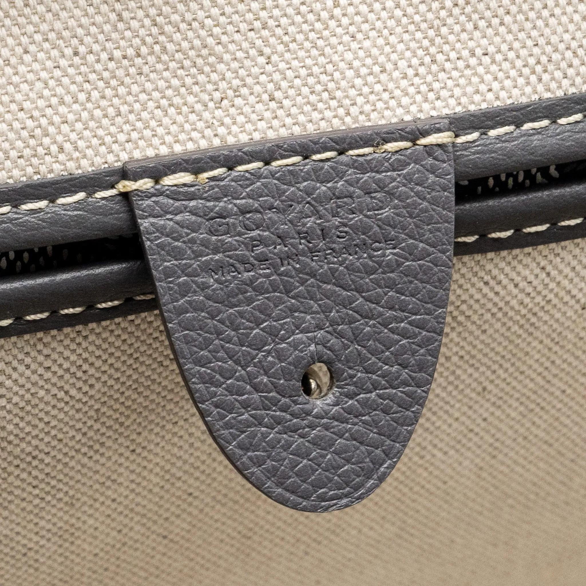 Goyard Artois Tote bag goyardline canvas / calfskin grey SHW