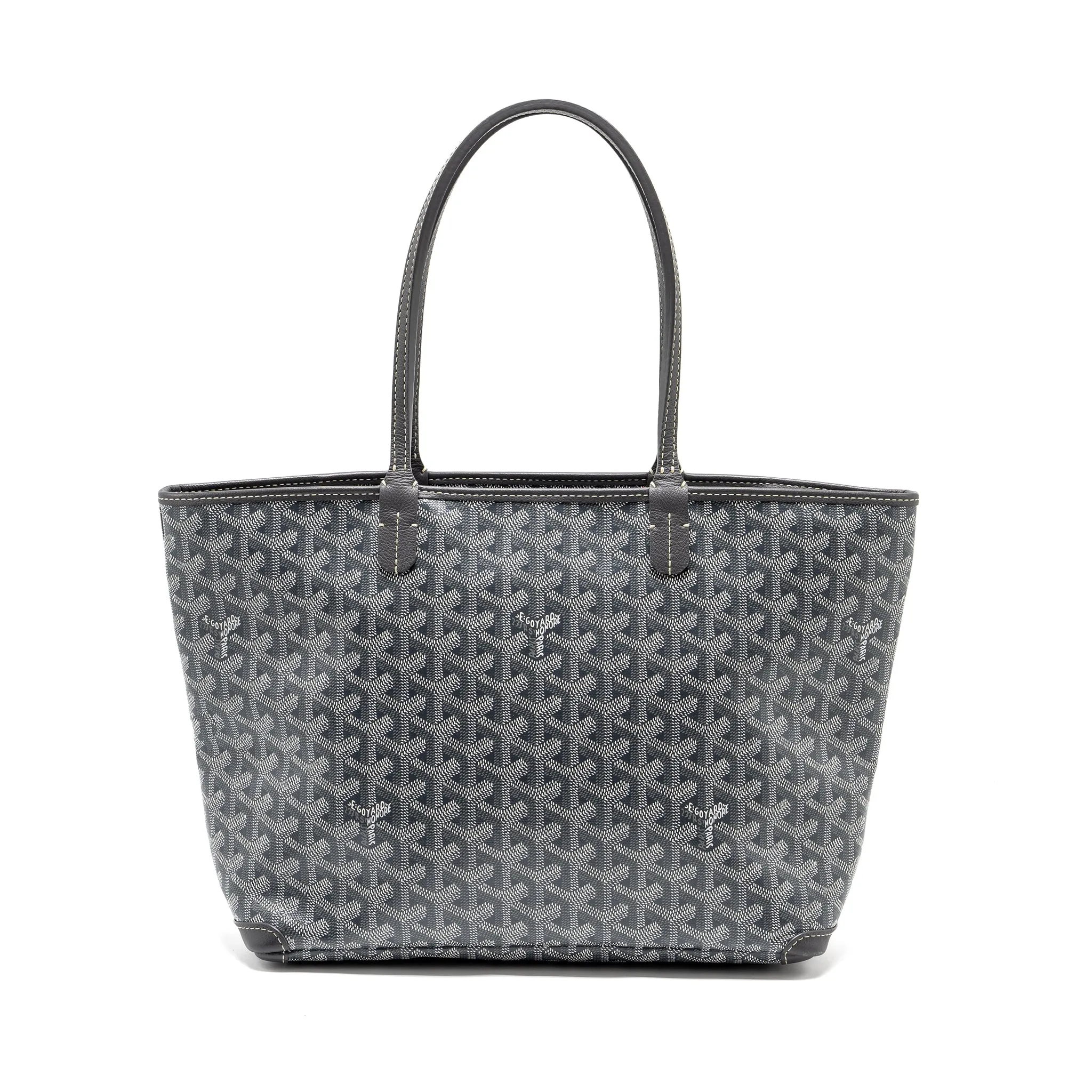 Goyard Artois Tote bag goyardline canvas / calfskin grey SHW