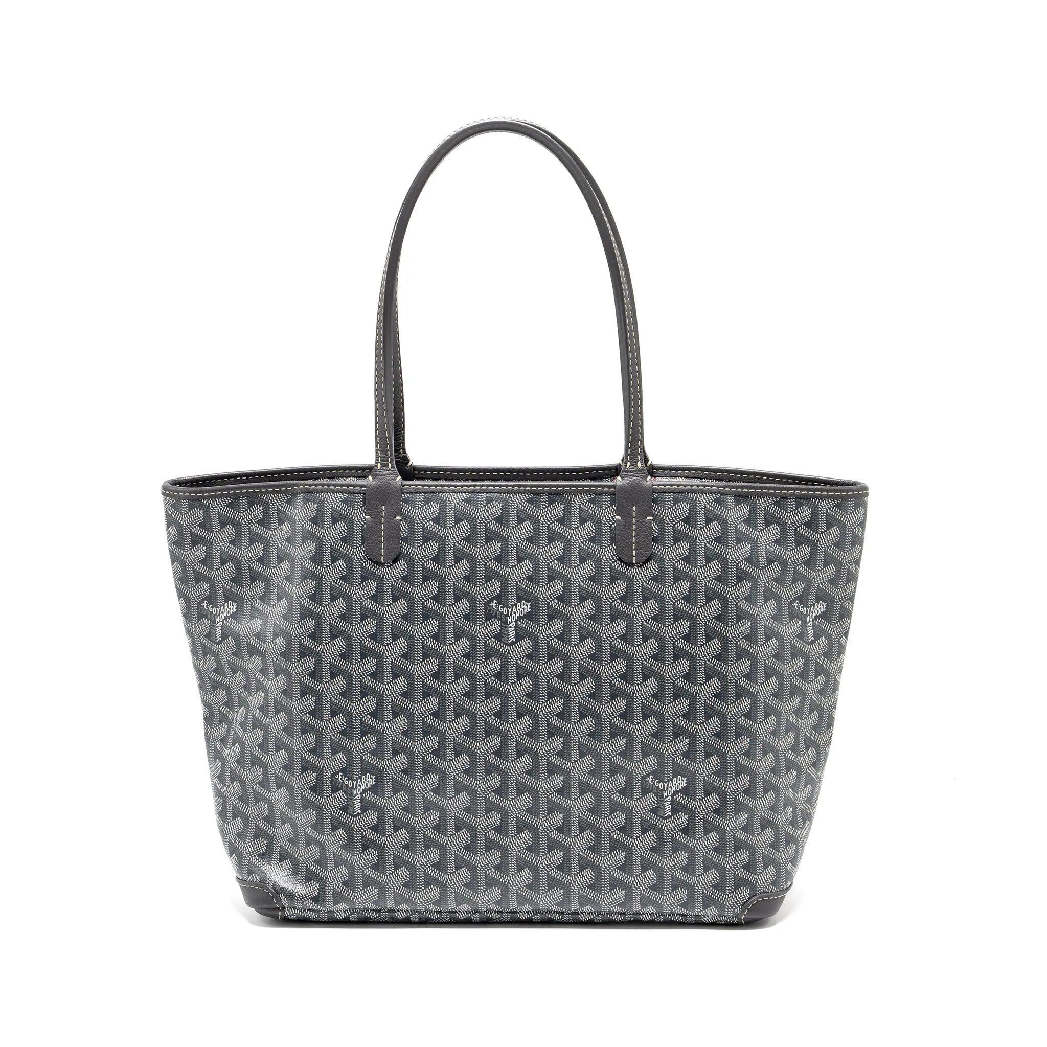 Goyard Artois Tote bag goyardline canvas / calfskin grey SHW