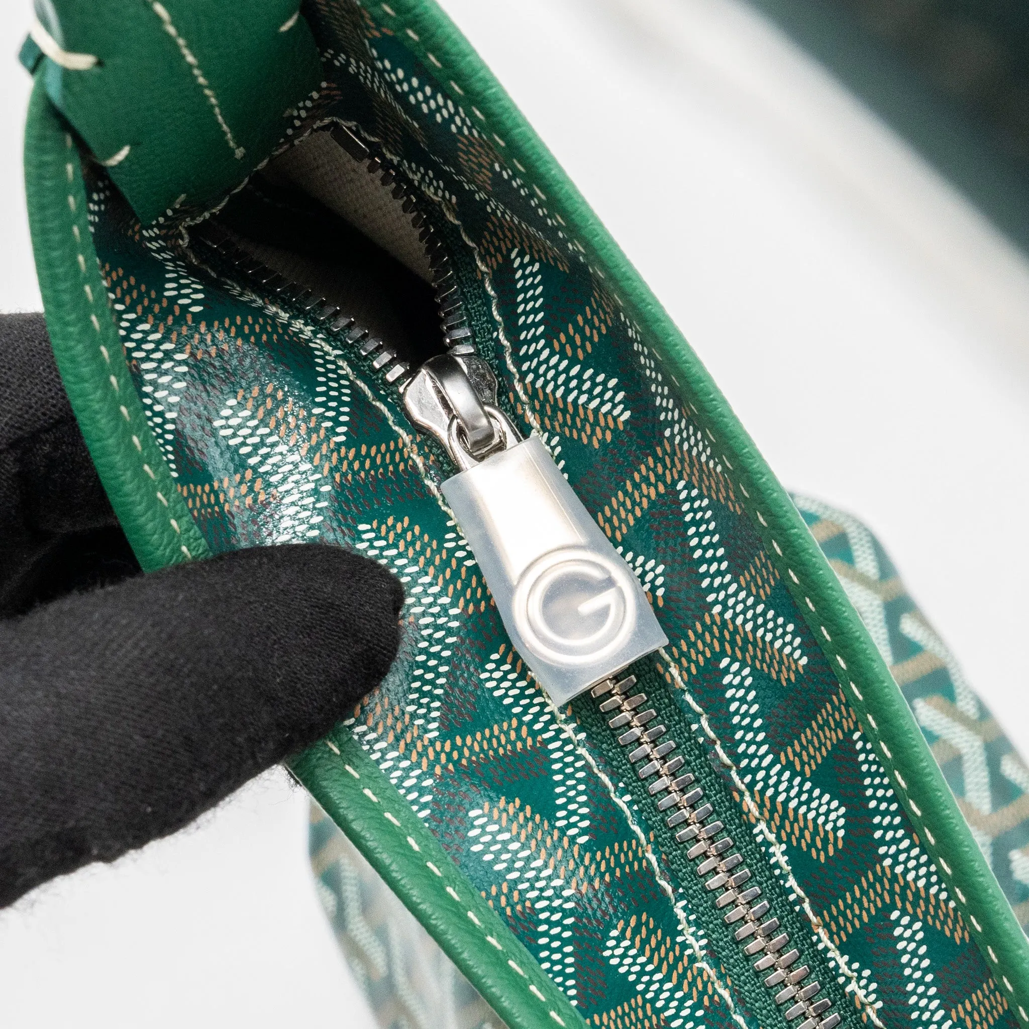 Goyard Boheme Hobo bag goyard line canvas / calfskin green SHW