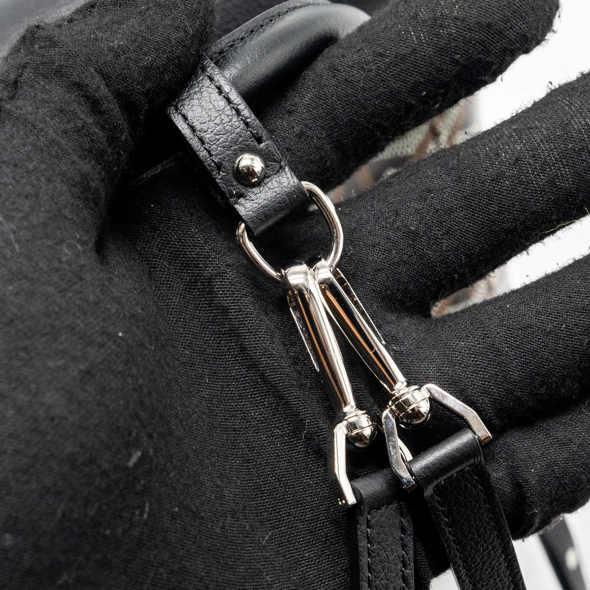 Goyard Mini Alpin Backpack Goyradline Canvas / Leather Black SHW