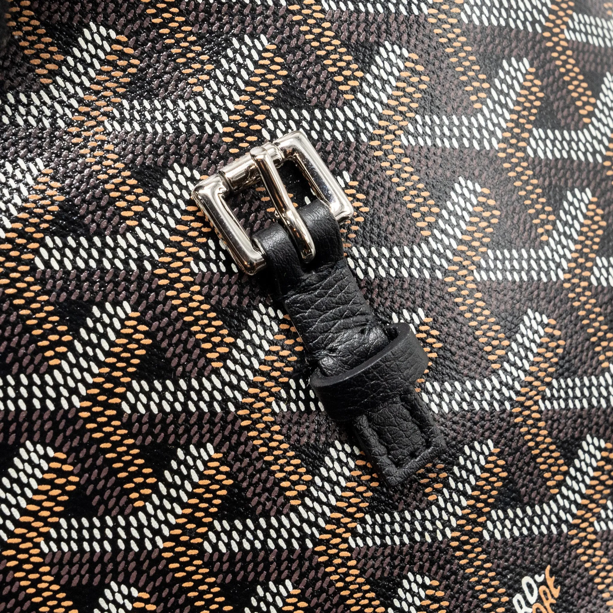 Goyard Mini Alpin Backpack Goyradline Canvas / Leather Black SHW