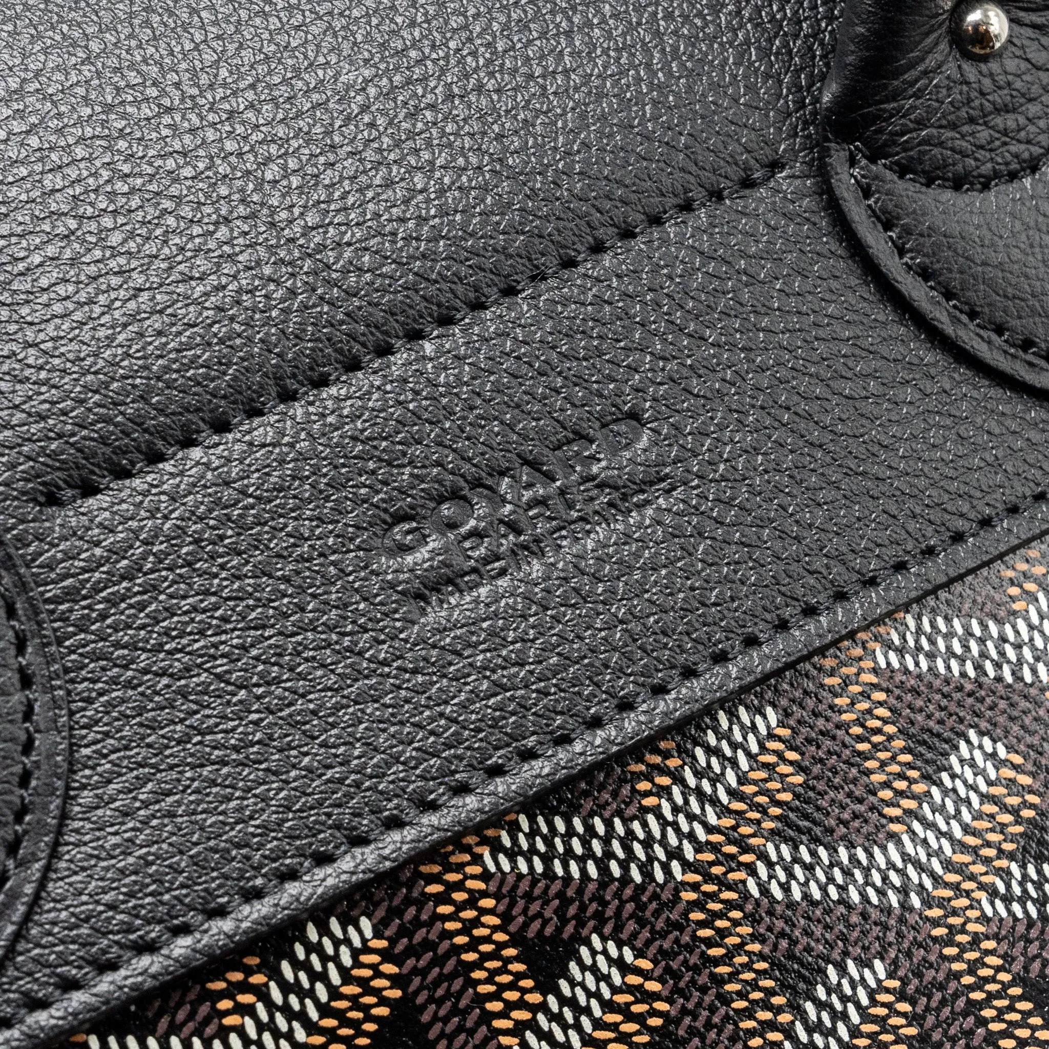Goyard Mini Alpin Backpack Goyradline Canvas / Leather Black SHW