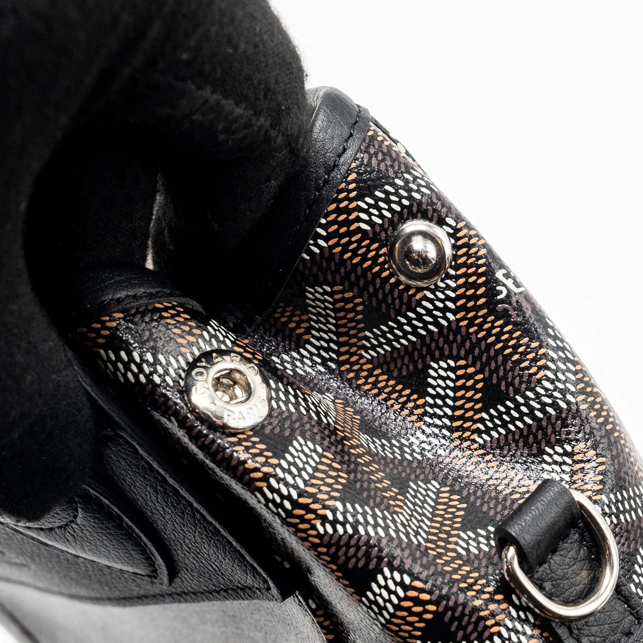 Goyard Mini Alpin Backpack Goyradline Canvas / Leather Black SHW