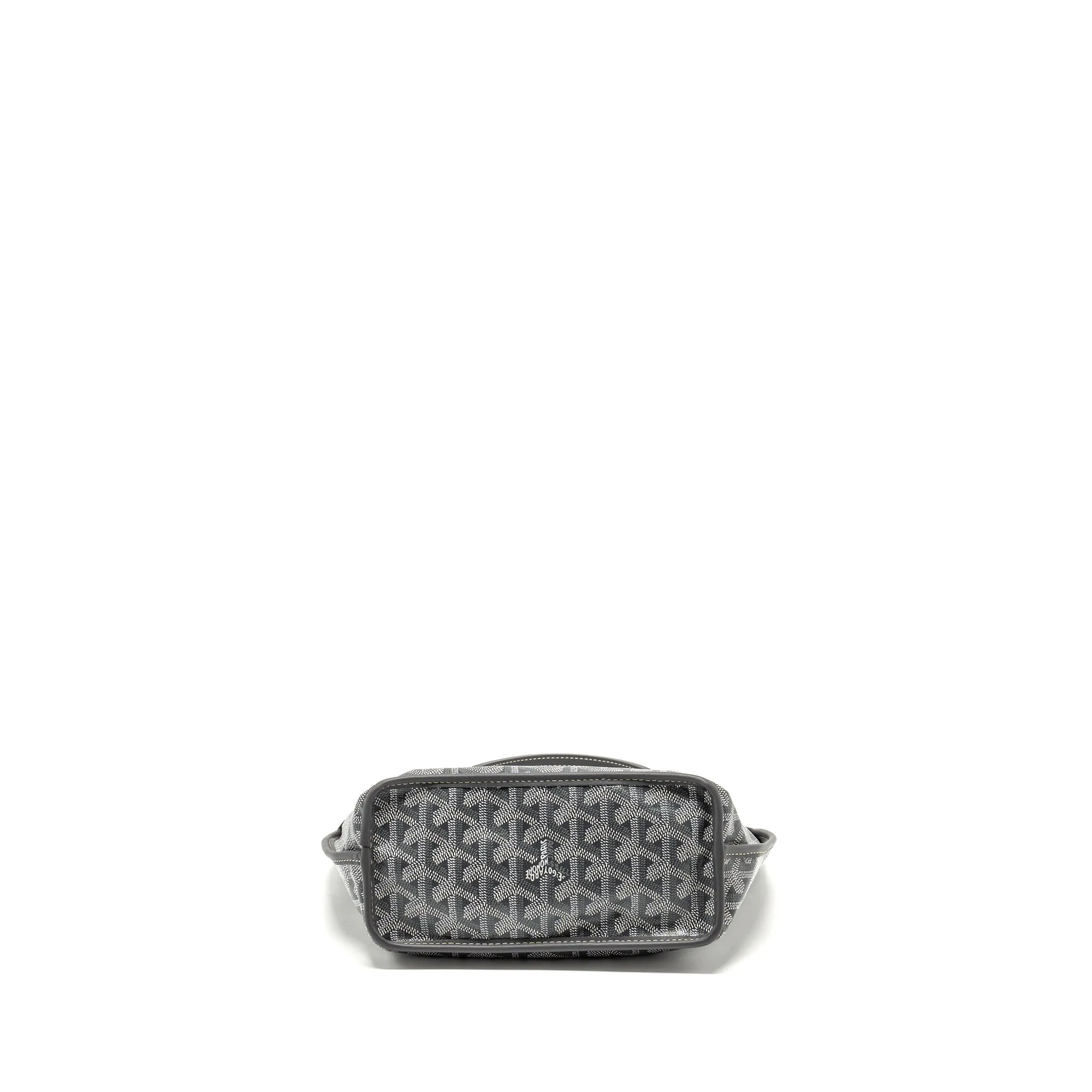Goyard Mini Anjou Tote Bag Goyardine Canvas/Calfskin Grey SHW