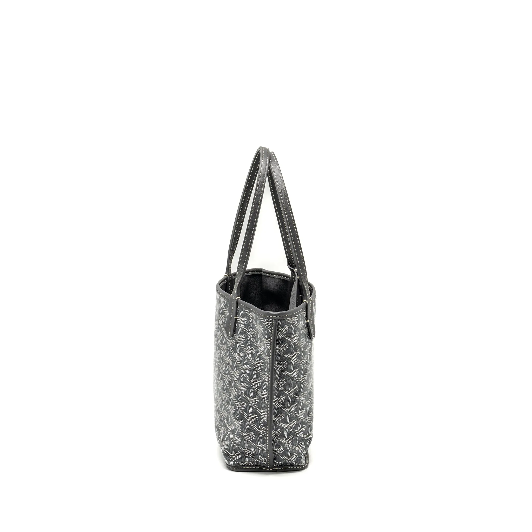 Goyard Mini Anjou Tote Bag Goyardine Canvas/Calfskin Grey SHW