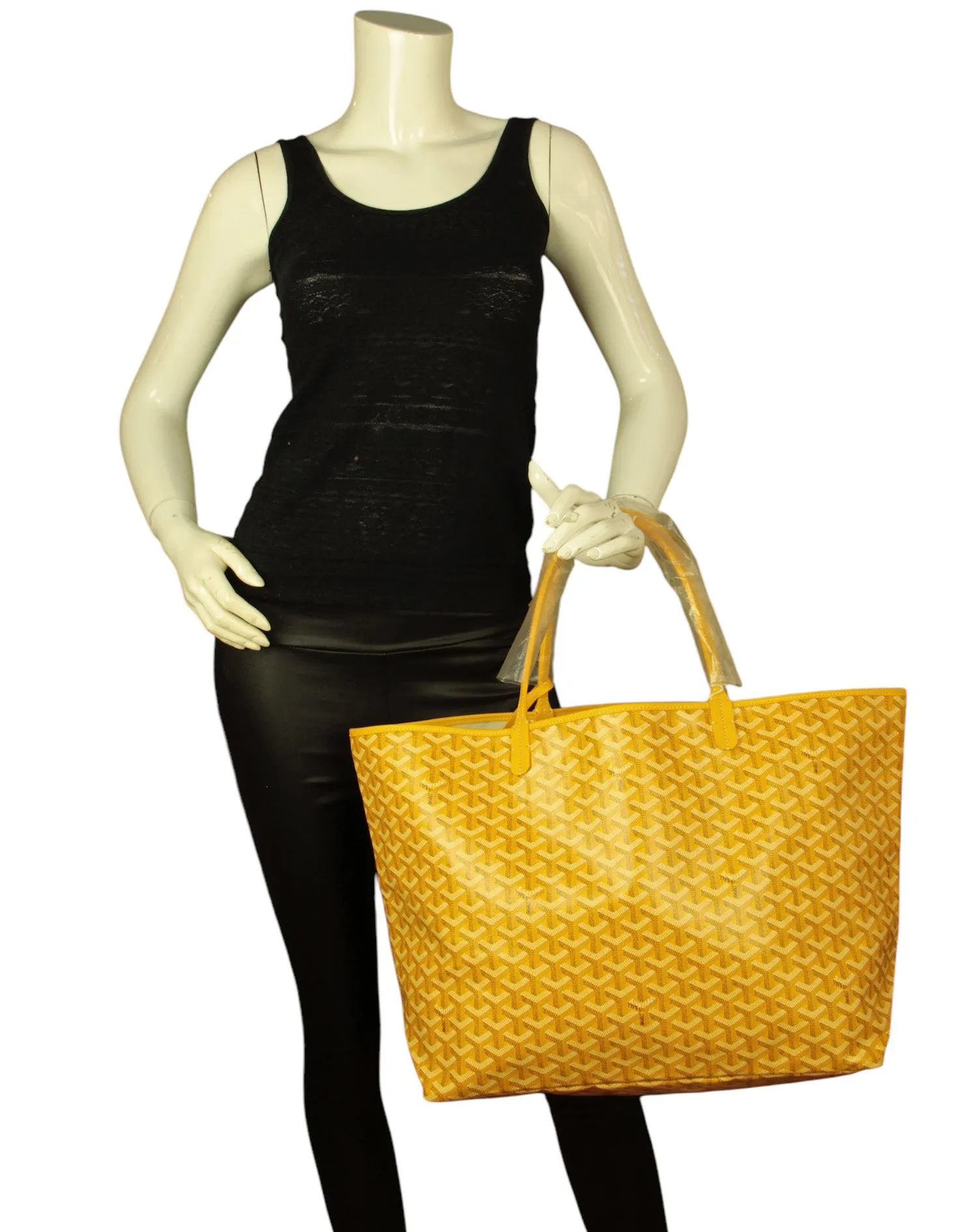 Goyard NWT Yellow Goyardine St. Louis GM Tote