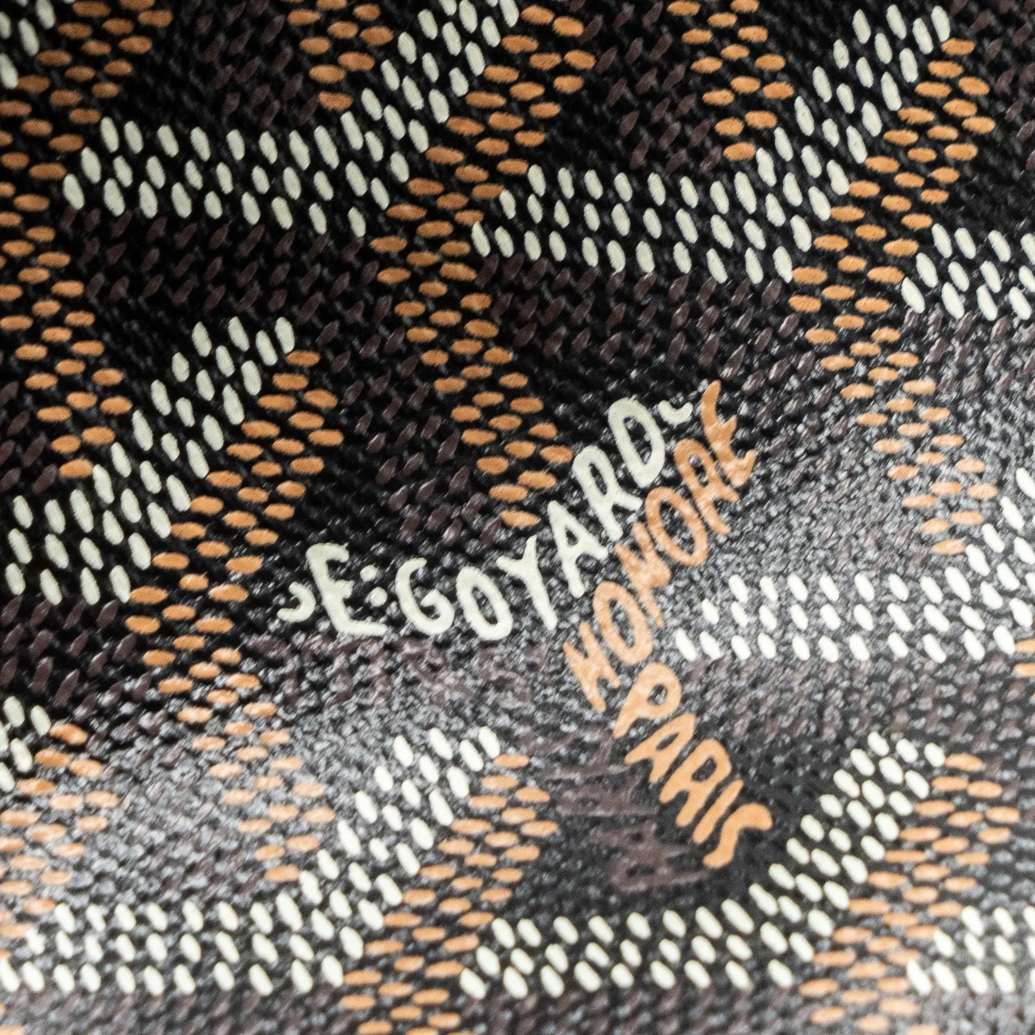 Goyard petit flot bucket bag canvas/ calfskin black / tan SHW