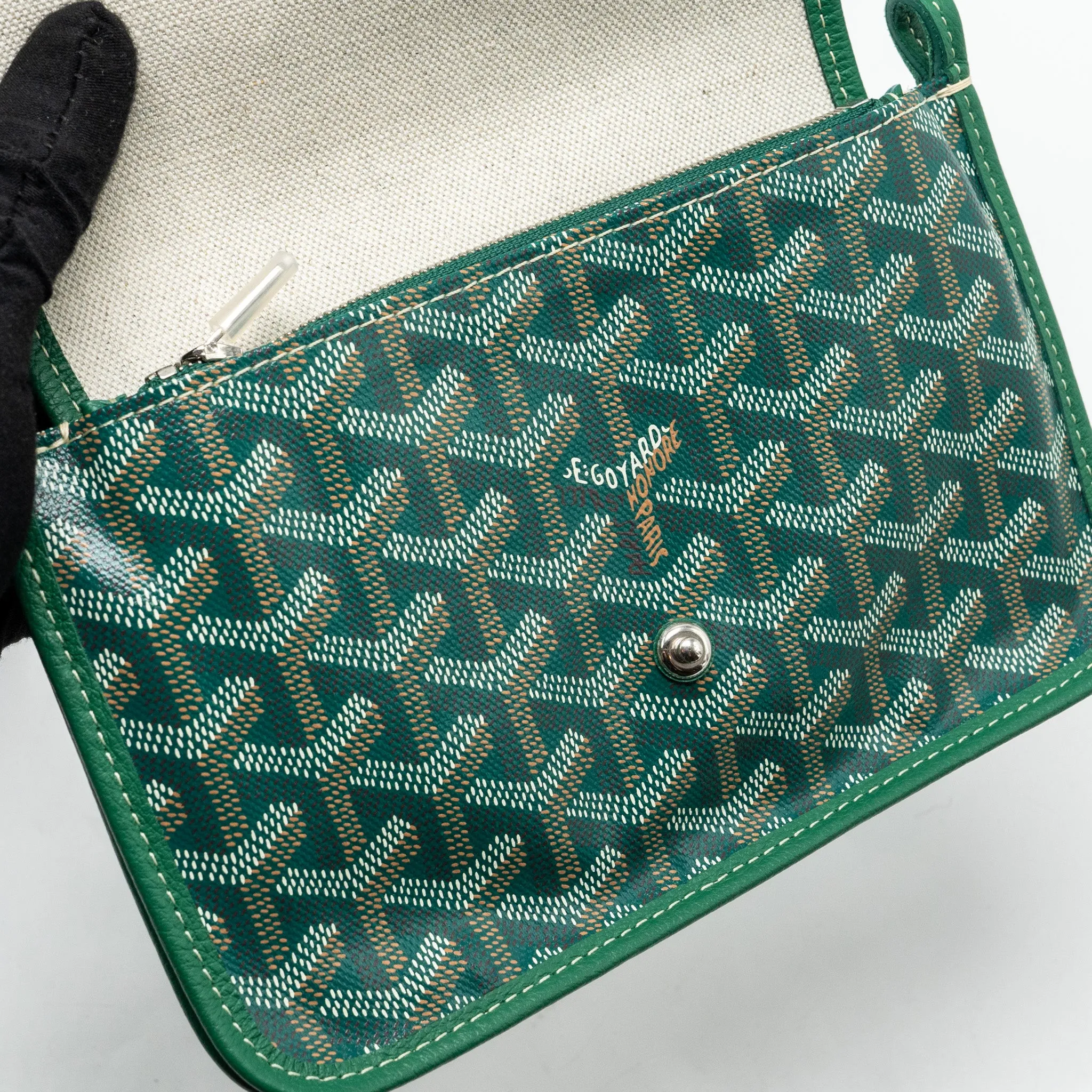 Goyard Portefeuille Pochette Plumet Goyardine Canvas VERT SHW