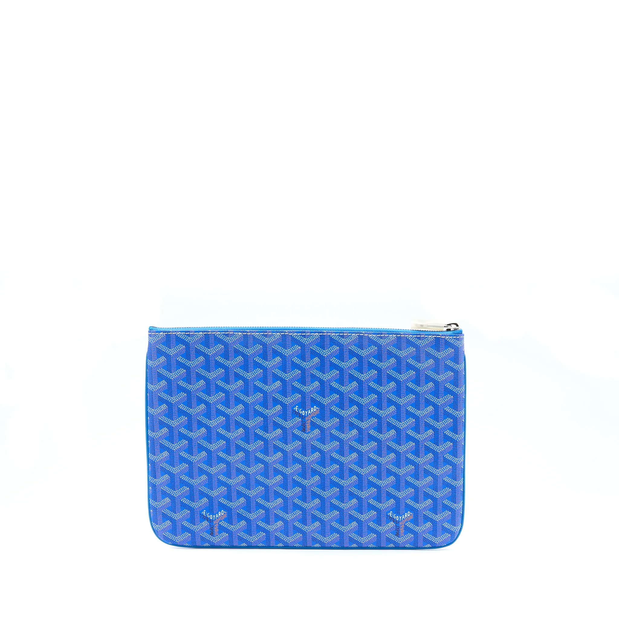 Goyard Senat MM Pocket Goyardine Canvas Blue SHW
