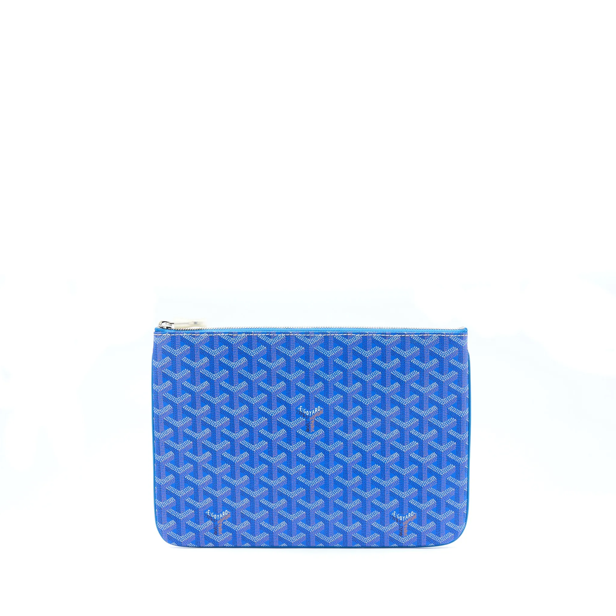 Goyard Senat MM Pocket Goyardine Canvas Blue SHW