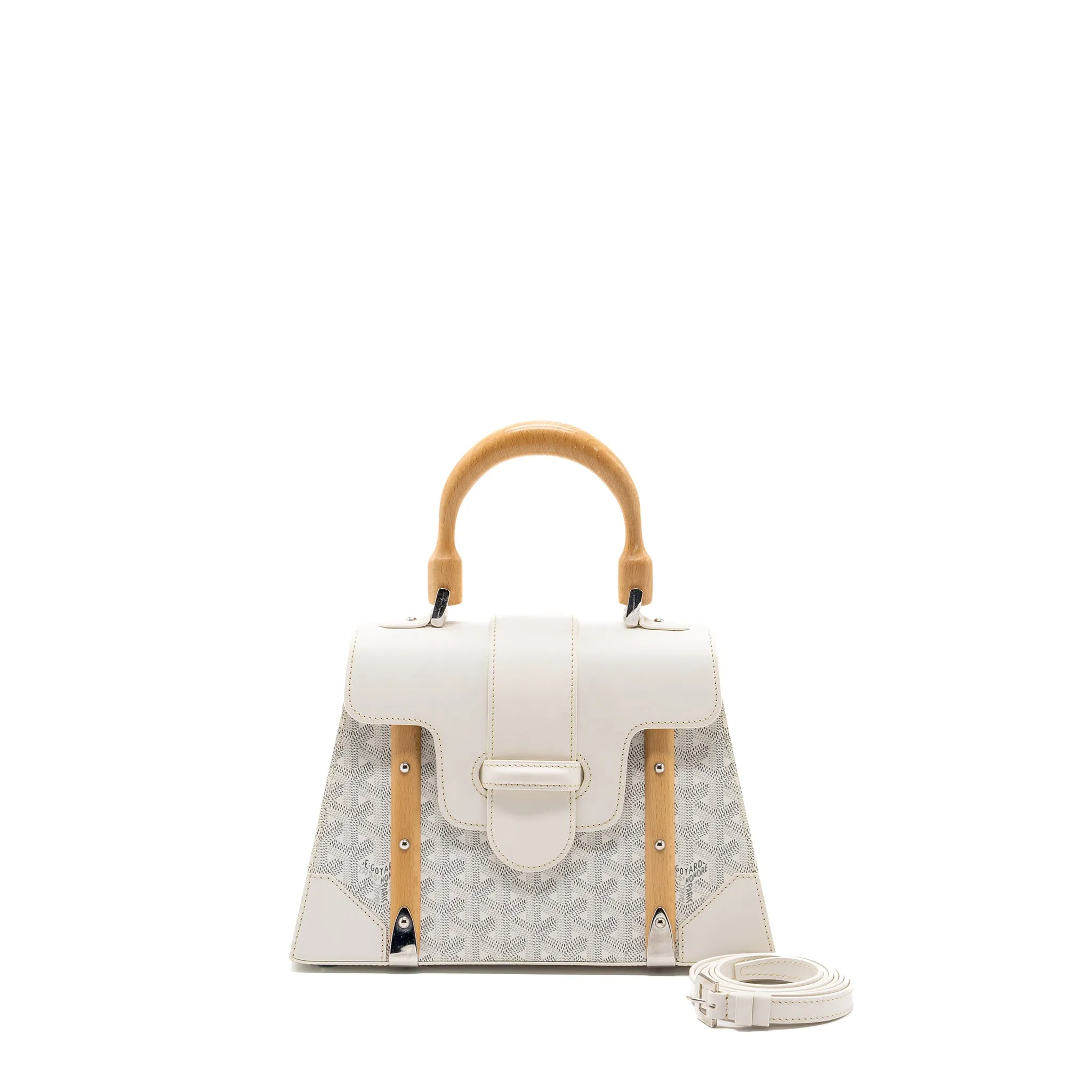 Goyard Structure Saigon PM bag canvas / calfskin white SHW