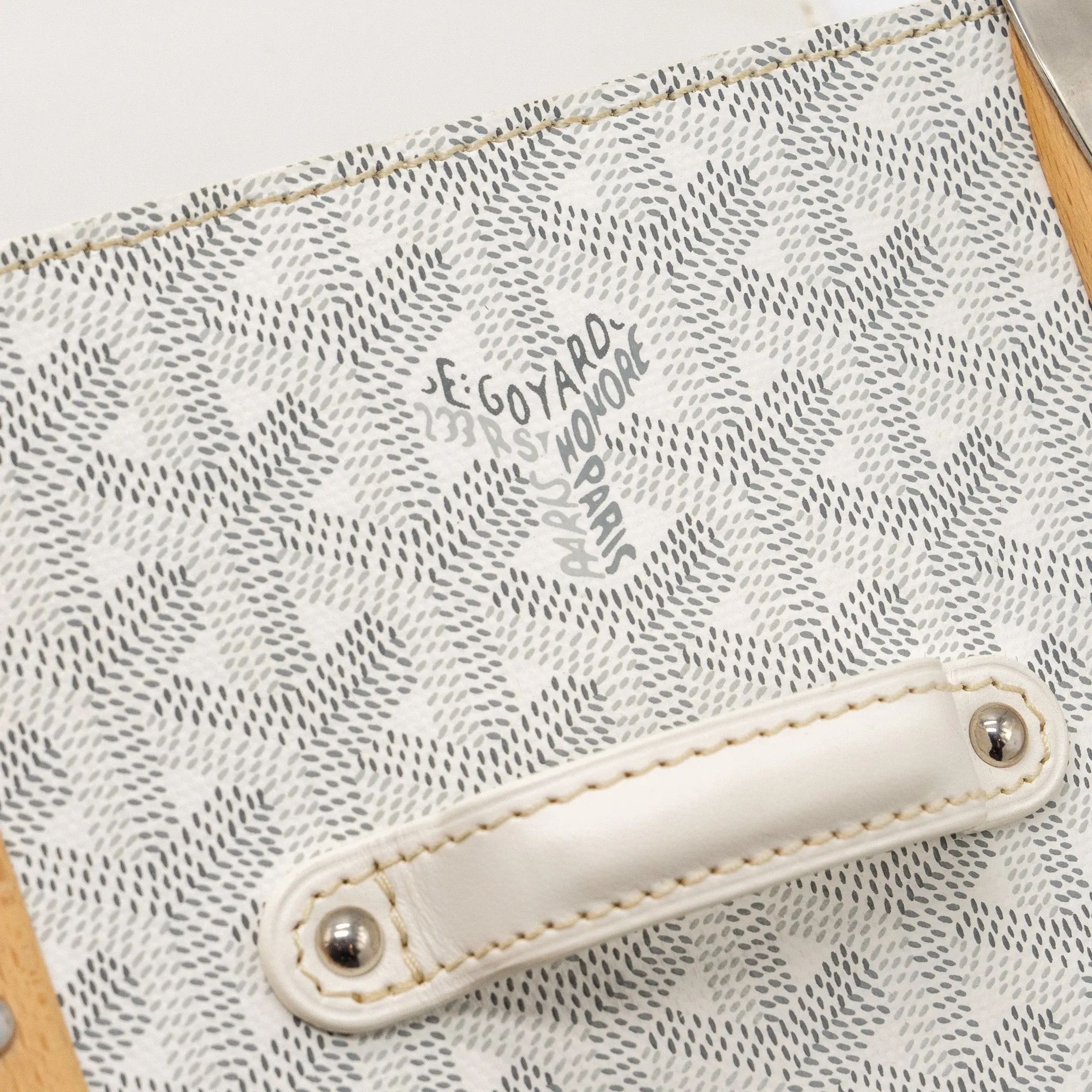 Goyard Structure Saigon PM bag canvas / calfskin white SHW