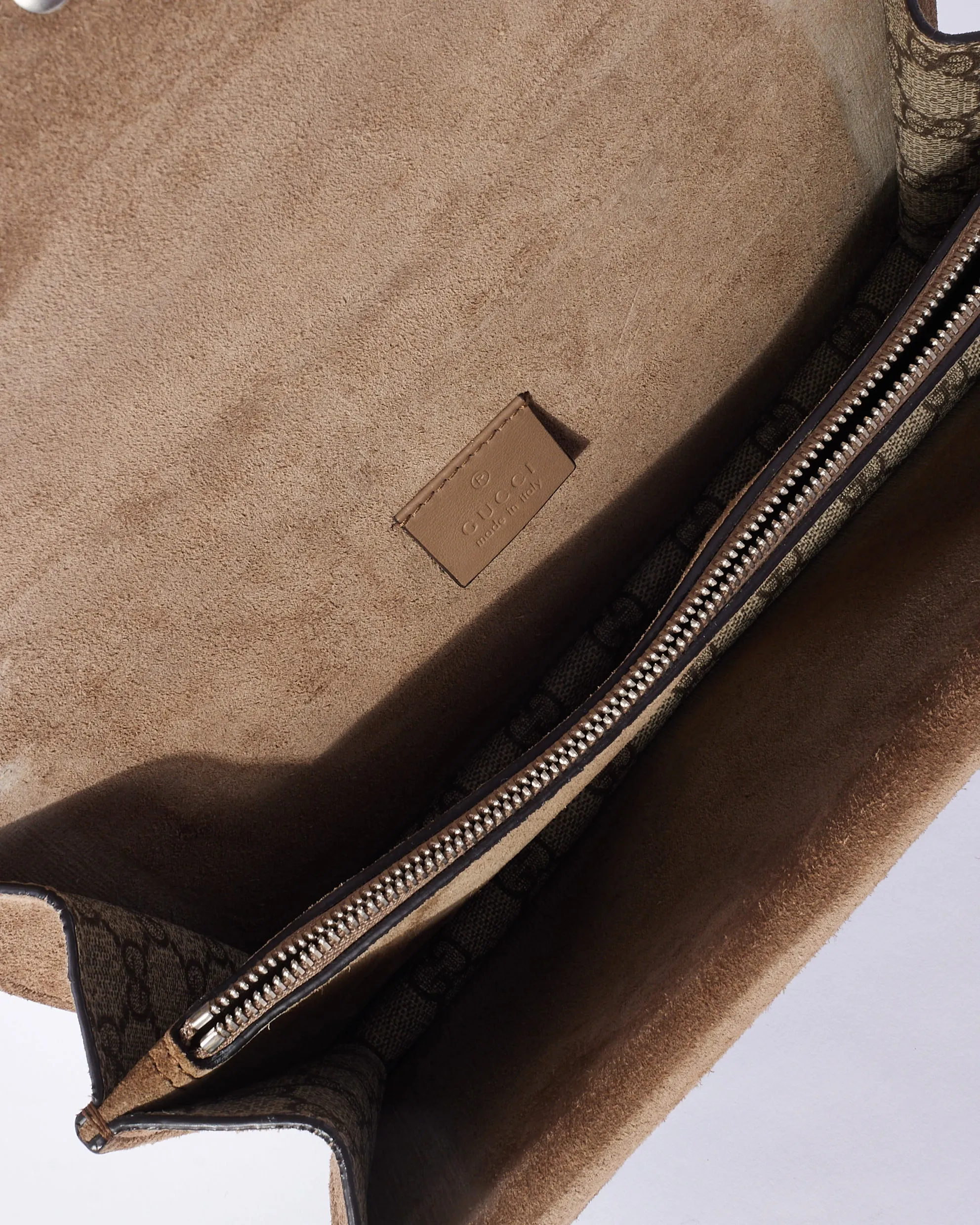 Gucci Beige Monogram GG Supreme Canvas Small Dionysus Bag