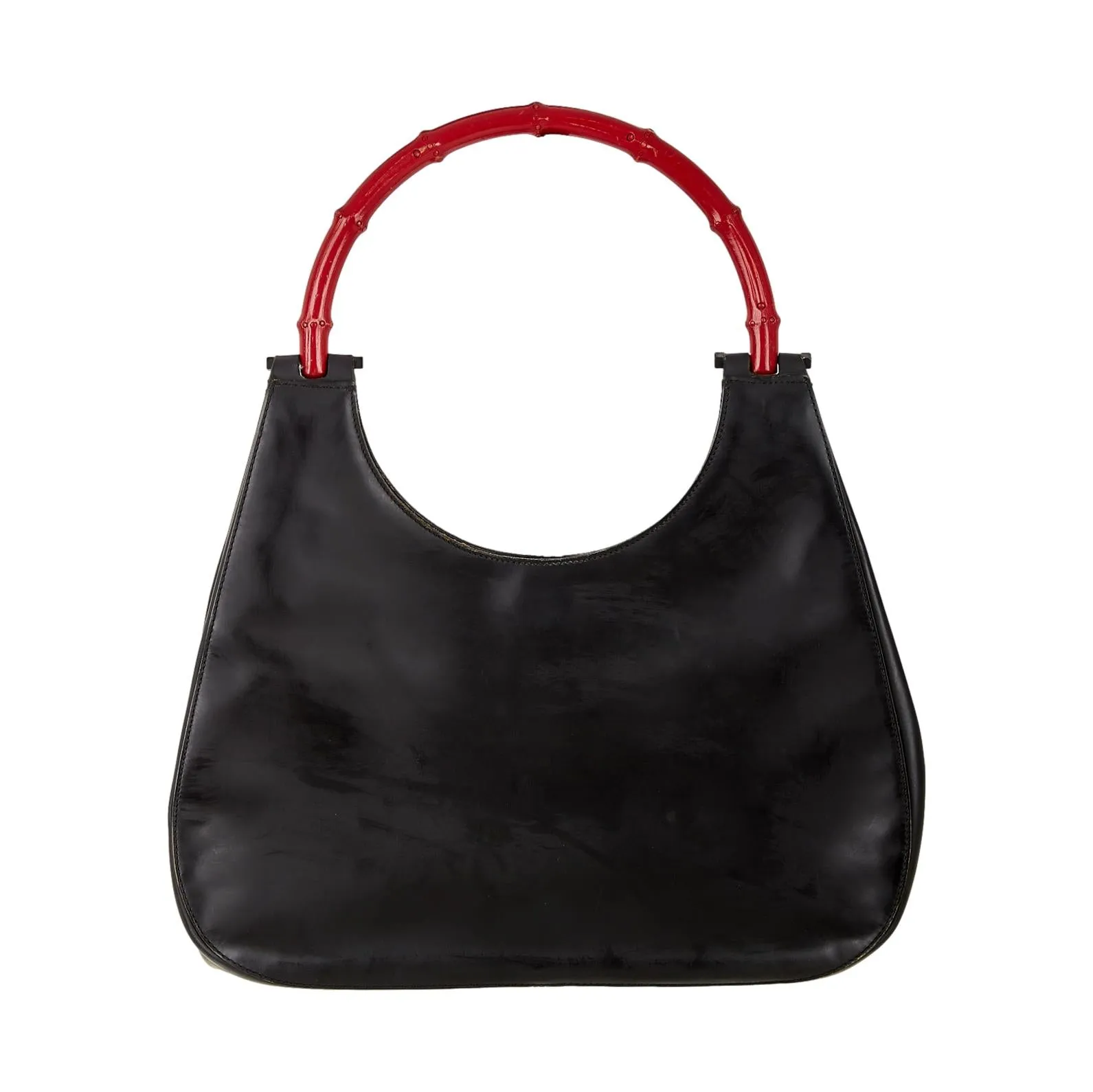 Gucci Black Bamboo Top Handle Bag