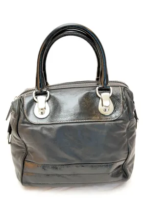 Gucci Black Leather Bowler Bag