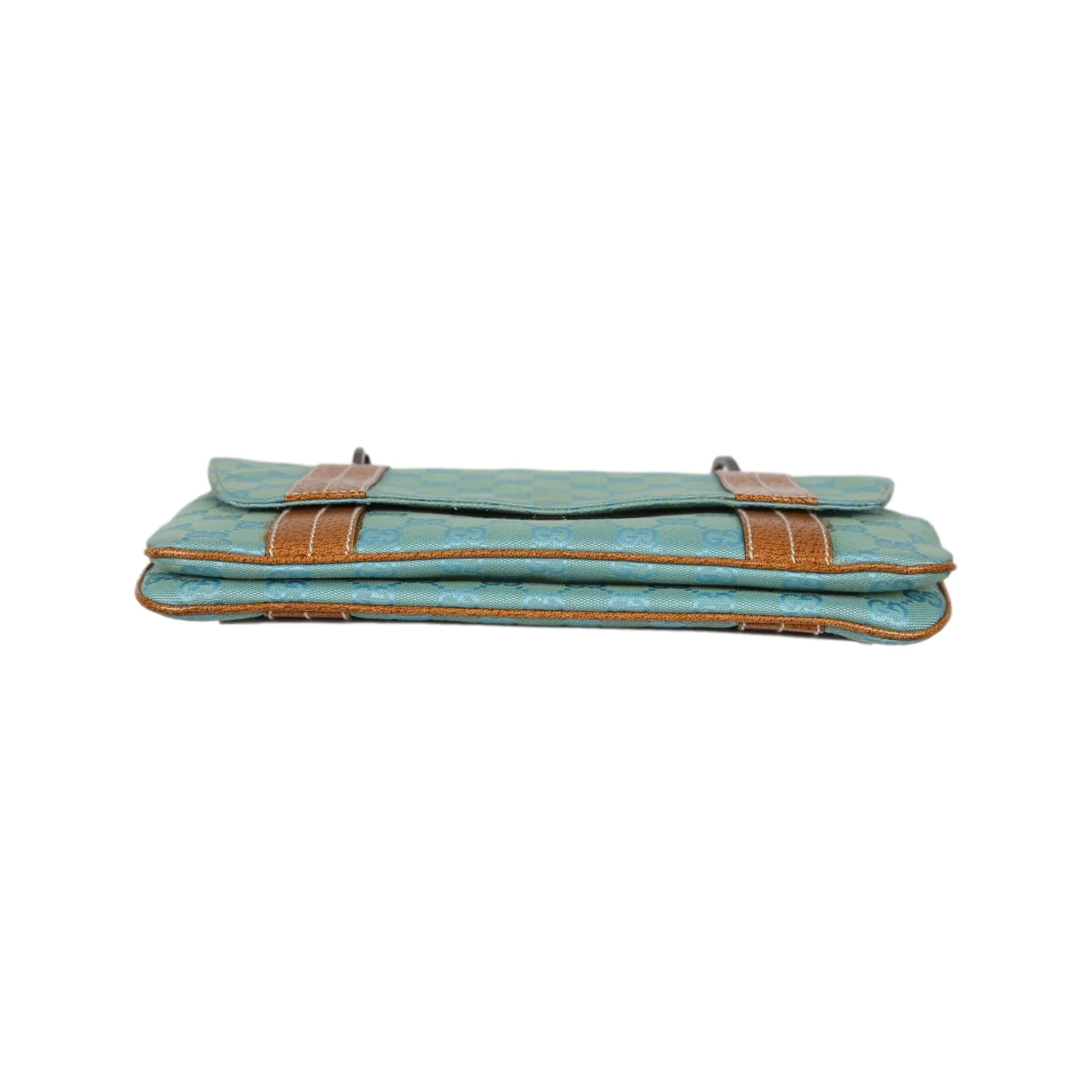 Gucci Blue Canvas Shoulder Bag