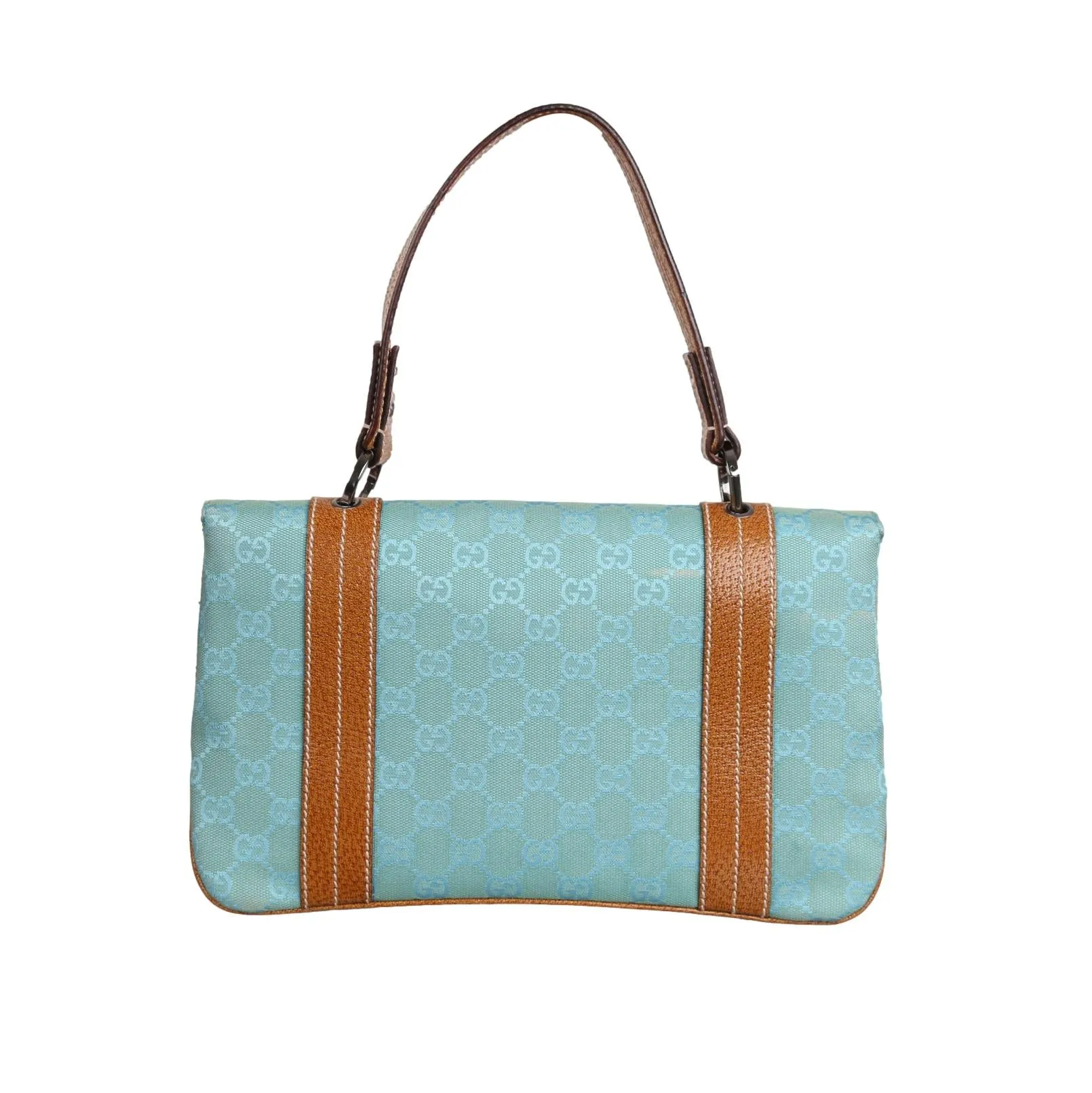 Gucci Blue Canvas Shoulder Bag