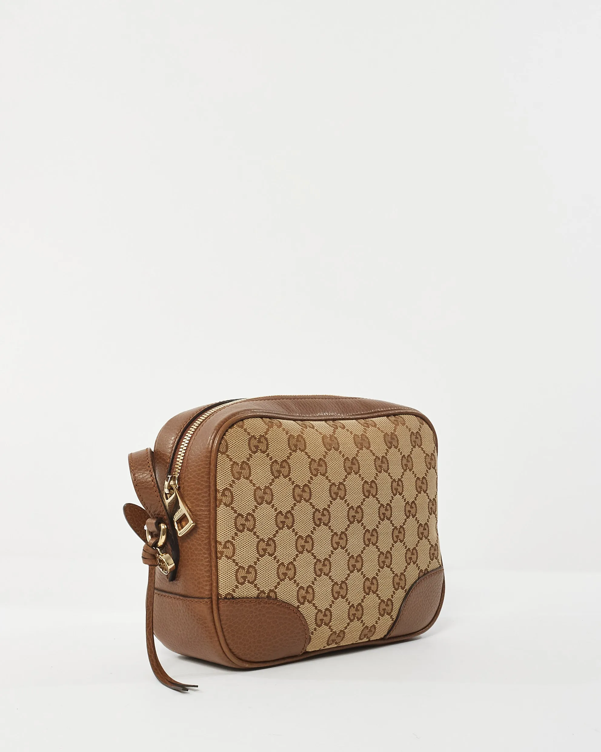 Gucci Brown GG Canvas Mini Bree Crossbody Bag