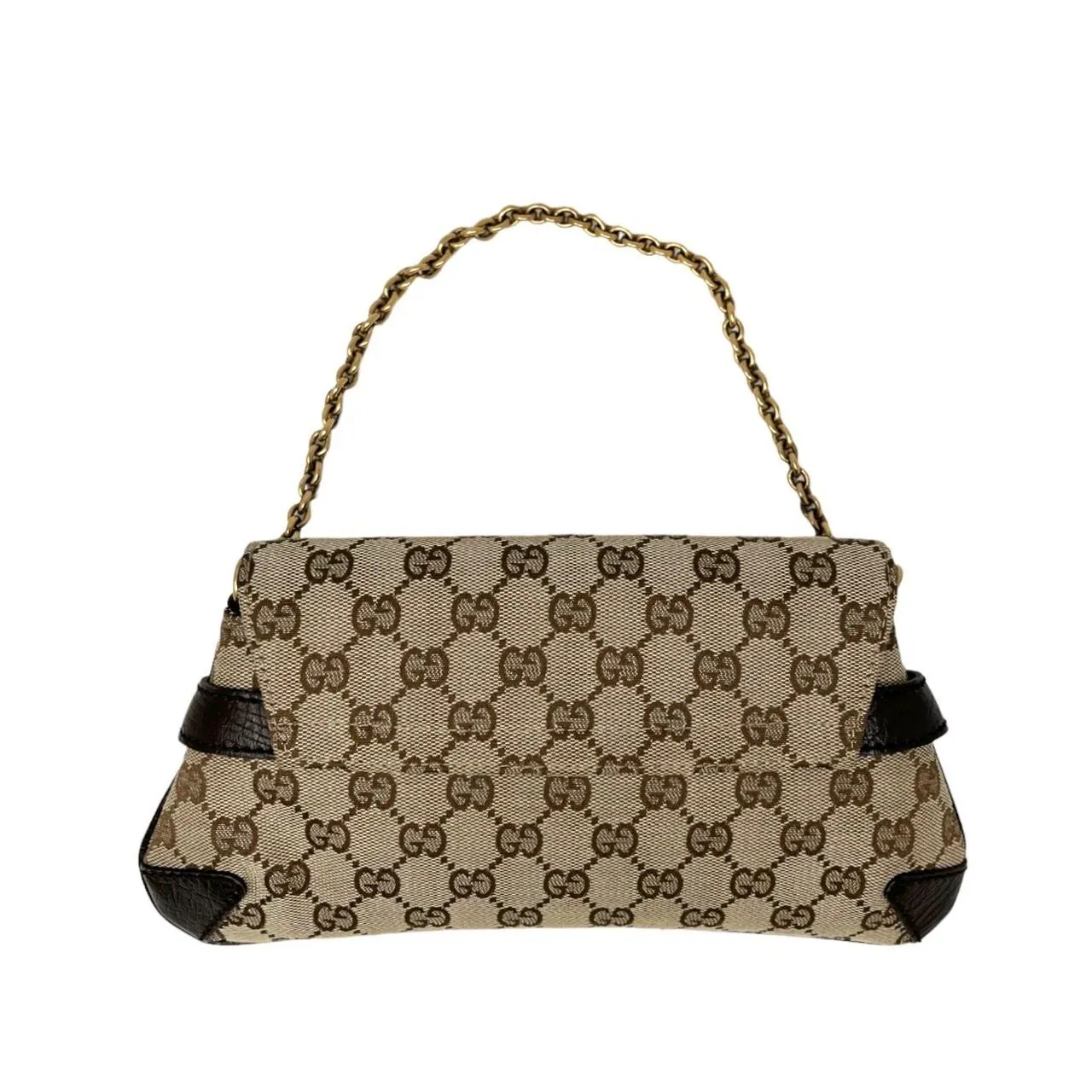 Gucci Brown Horsebit Chain Shoulder Bag