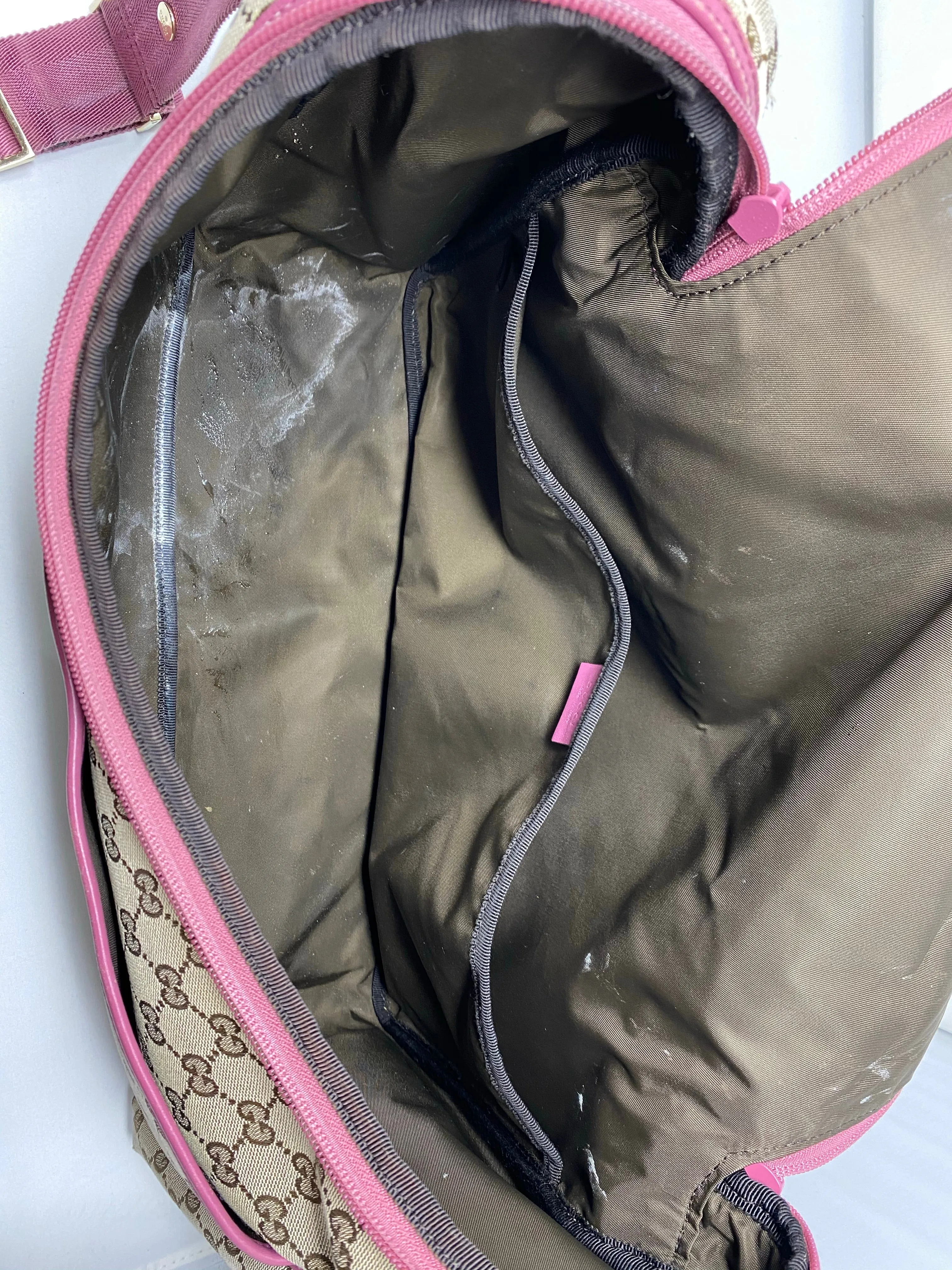 Gucci Girls GG Canvas Diaper Bag
