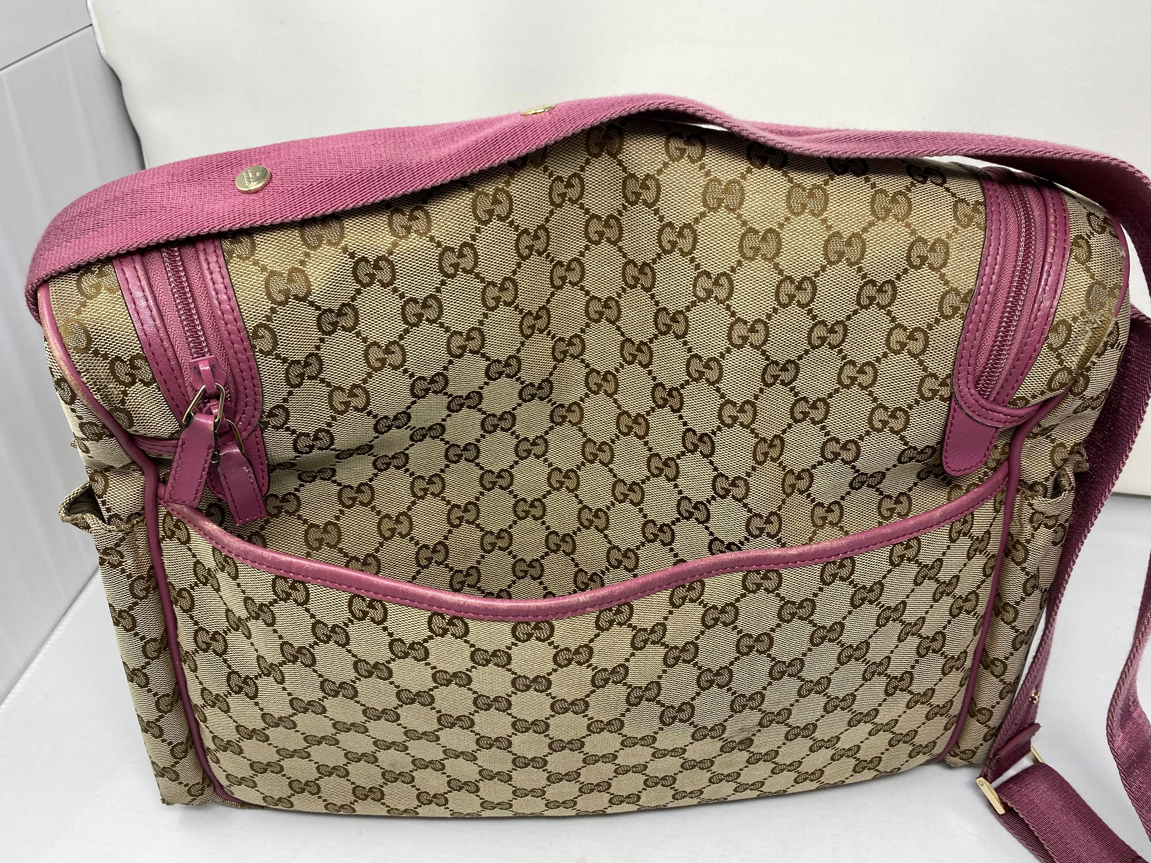 Gucci Girls GG Canvas Diaper Bag