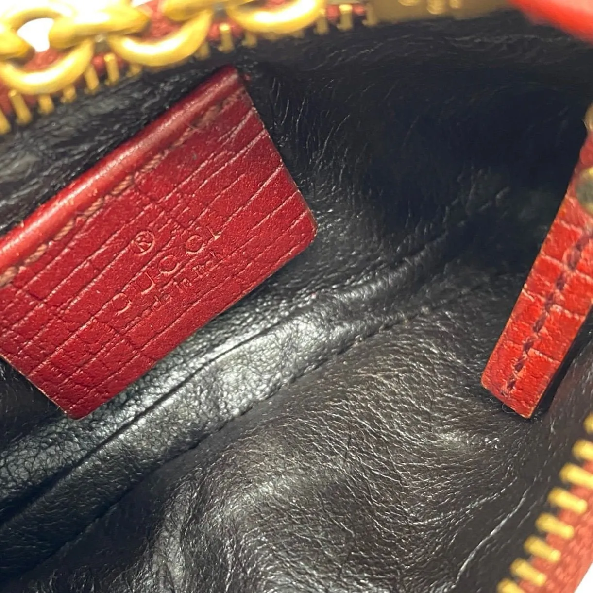 Gucci Red Monogram Micro Bag