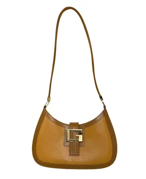 Gucci Tan Leather Logo Shoulder Bag